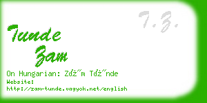 tunde zam business card